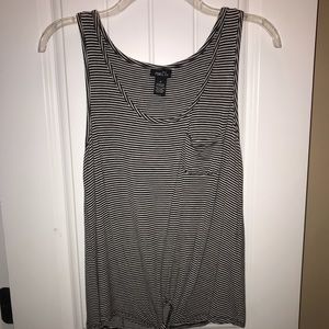 Stripped knotted tank top